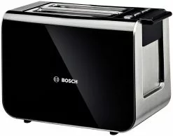 Bosch TAT8613 Toaster Kurzschlitz Styline 2 Scheiben 860Watt Edelstahl Schwarz