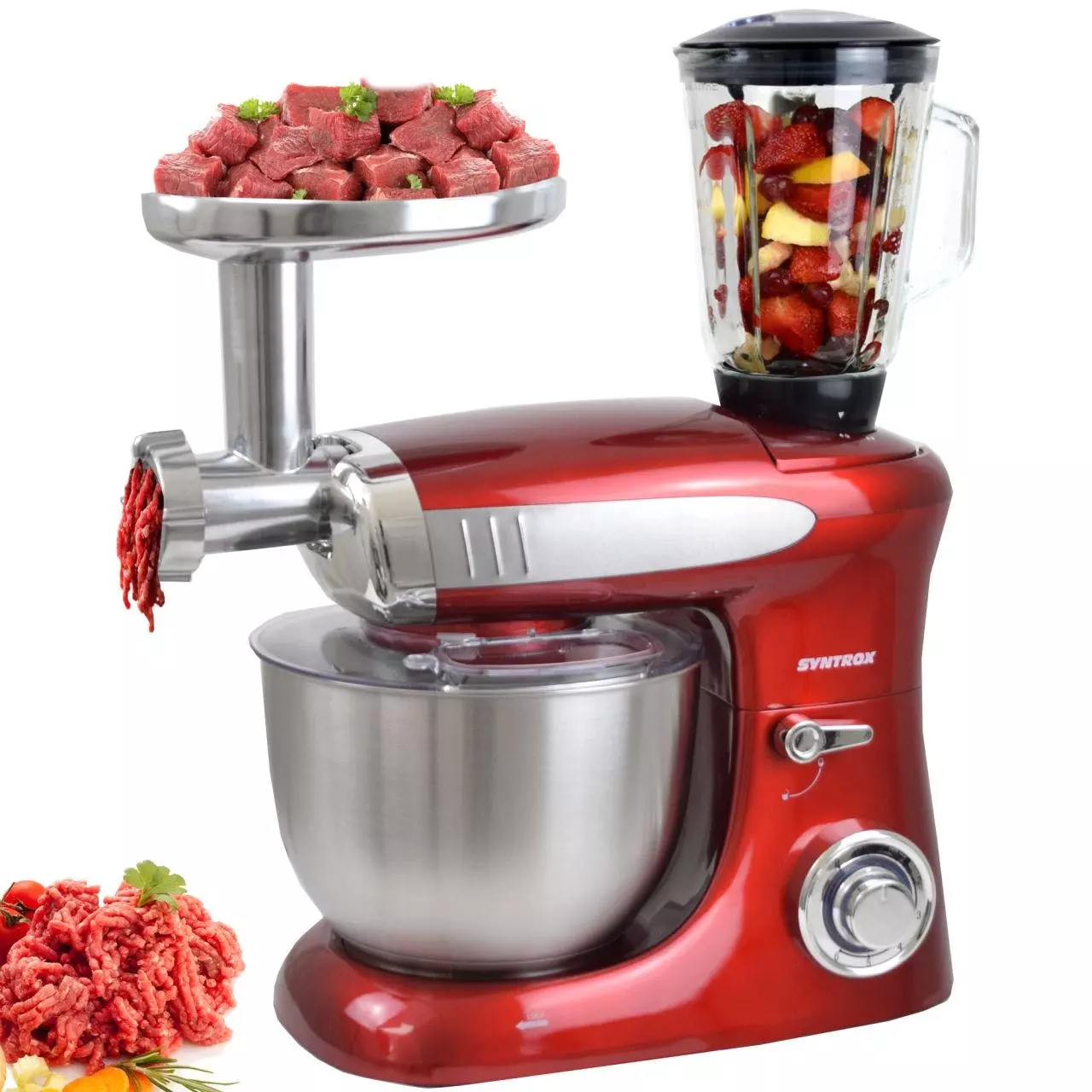 Syntrox-germany Küchenmaschine Deluxe Fleischwolf & Mixer 3 Syntrox-germany Küchenmaschine Deluxe Fleischwolf & Mixer