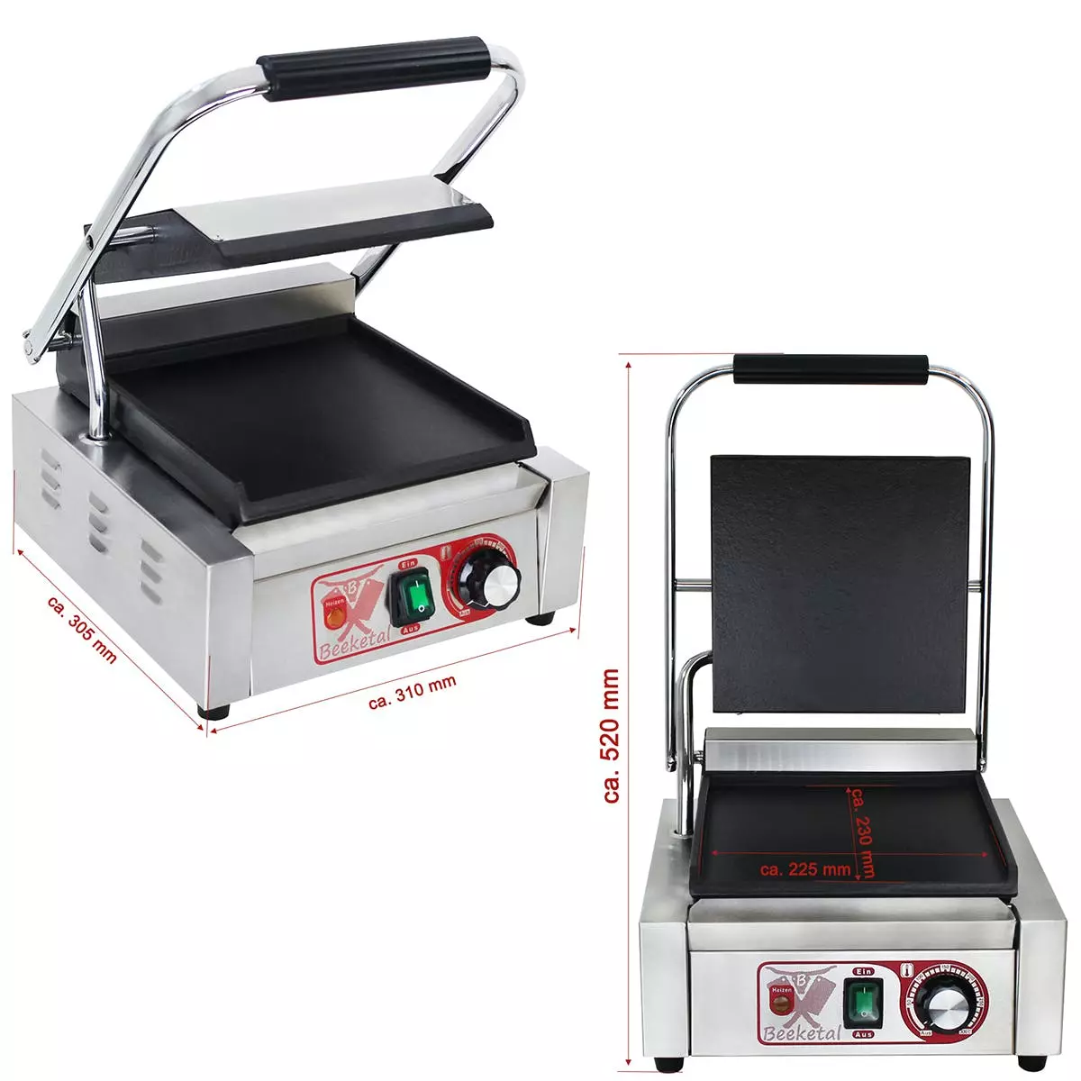 Beeketal Gastro Kontaktgrill BKG3 8 Beeketal Gastro Kontaktgrill BKG3 – Bild 6