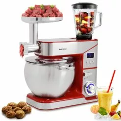 Syntrox-germany Küchenmaschine Lyon Edelstahl 10 Liter Küchengerät & Fleischwolf