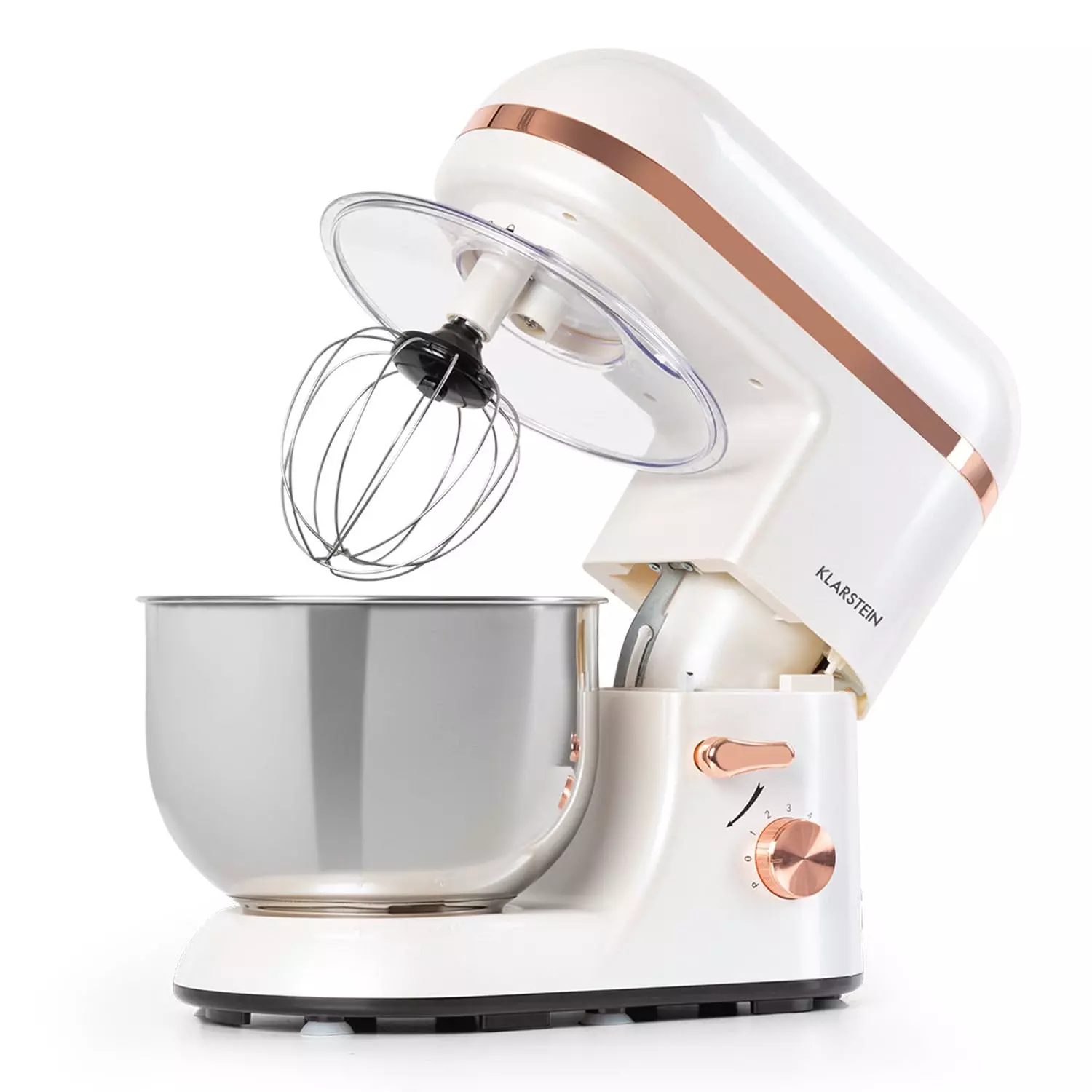 Klarstein Bella Elegance Küchenmaschine 2000 W / 2,7 PS / 5,2 Liter Edelstahl BPA-frei Weiß 3 Klarstein Bella Elegance Küchenmaschine 2000 W / 2,7 PS / 5,2 Liter Edelstahl BPA-frei Weiß