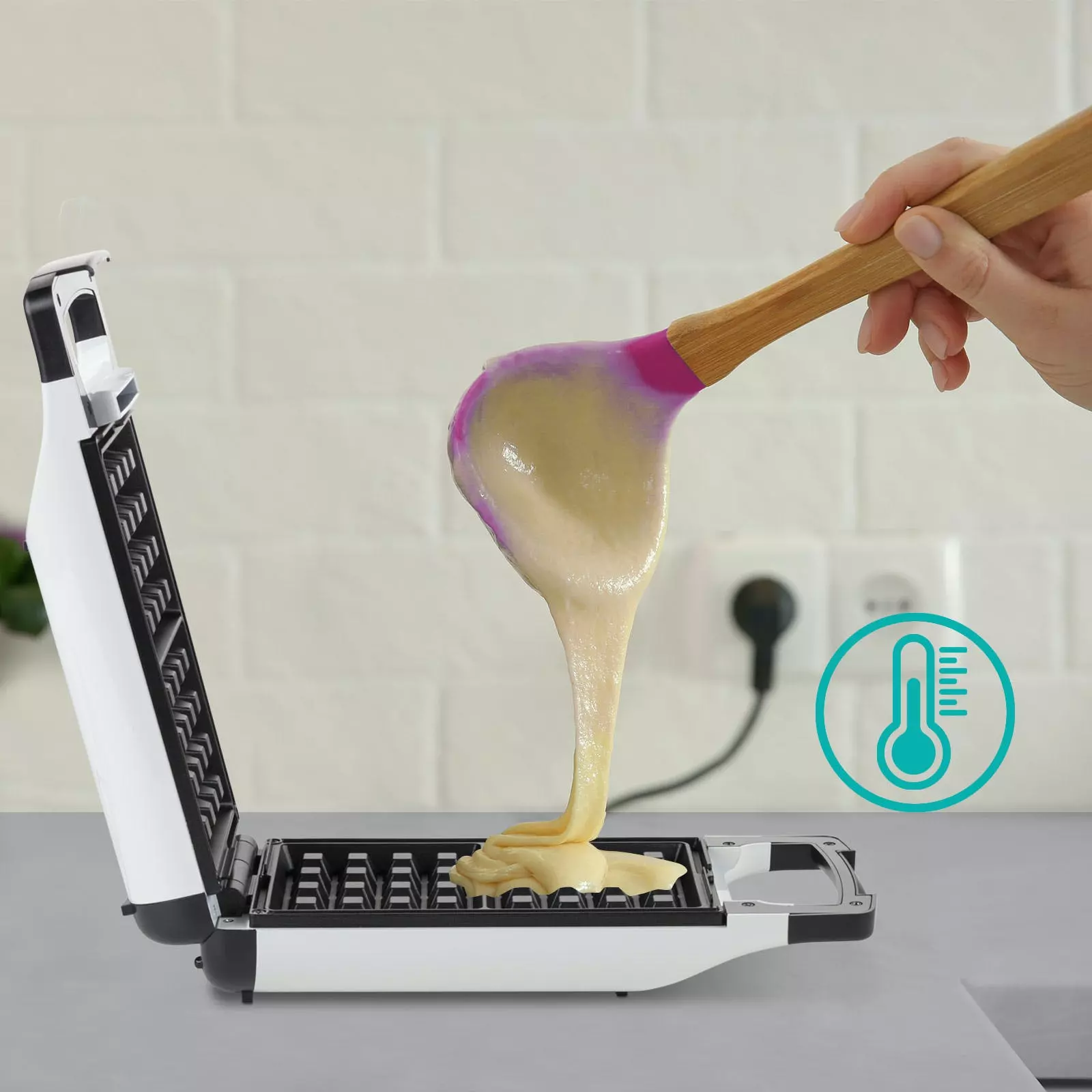 Null Waffeleisen 2er | 800W | Antihaftbeschichtung | Automatische Temperaturanpassung 8 Null Waffeleisen 2er | 800W | Antihaftbeschichtung | Automatische Temperaturanpassung – Bild 6