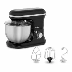 Null Bredeco Küchenmaschine 1.200 W - 5 L - Planetarisches Rührsystem - Schwarz