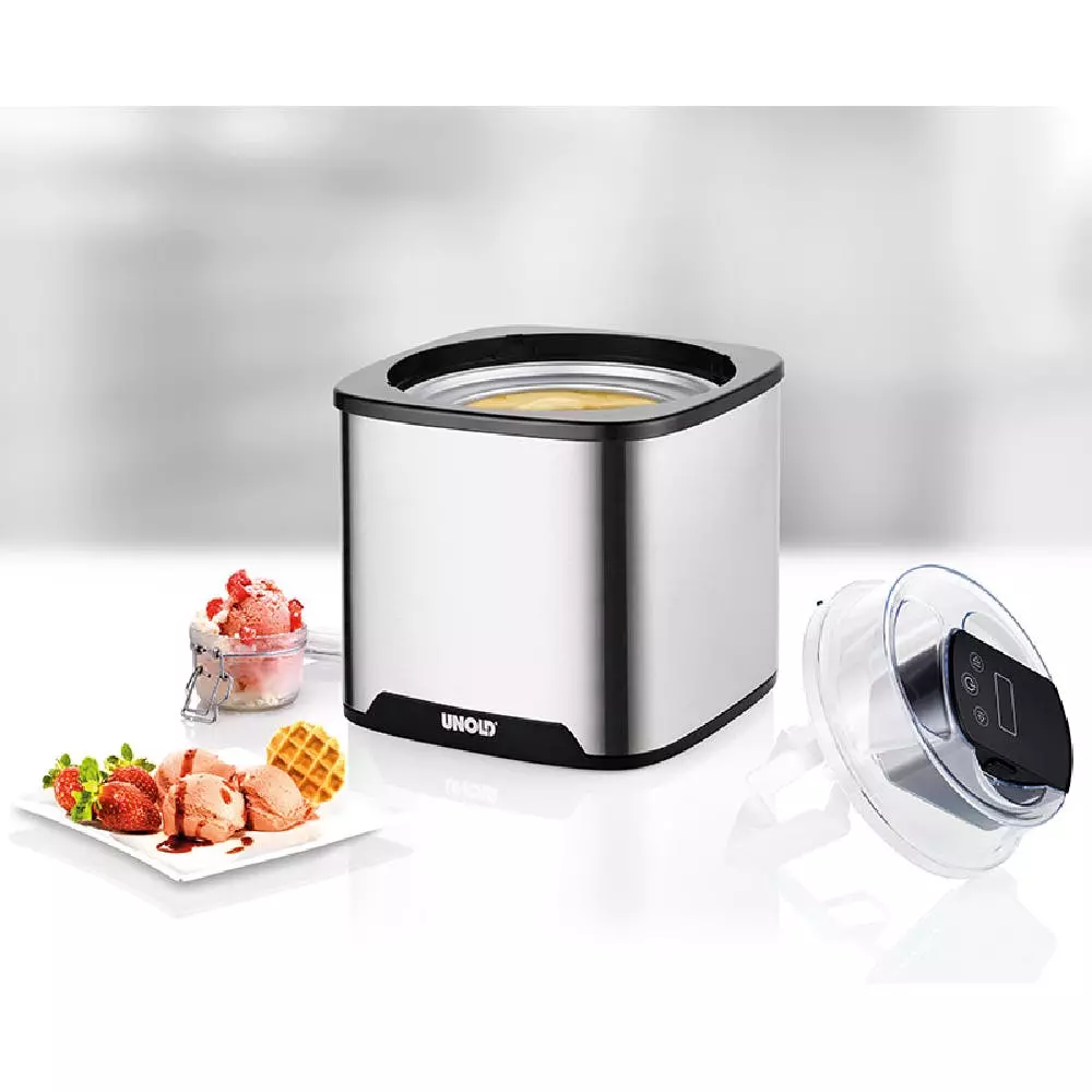 Null EISMASCHINE Gelato Ohne Kompressor (1,5 Liter Eiscreme, Edelstahl, LCD-Display, Digitaler Timer, Touch-Control Bedienfeld) 8 Null EISMASCHINE Gelato Ohne Kompressor (1,5 Liter Eiscreme, Edelstahl, LCD-Display, Digitaler Timer, Touch-Control Bedienfeld) – Bild 6