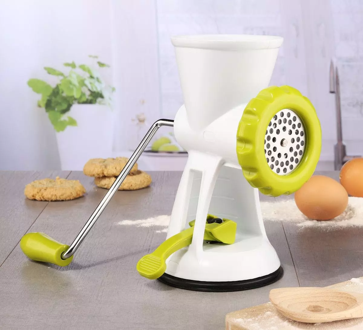 Null Fleischwolf Wurstmaschine Zerkleinerer Spritzgebäck Manuell Edelstahl Kunststoff 8 Null Fleischwolf Wurstmaschine Zerkleinerer Spritzgebäck Manuell Edelstahl Kunststoff – Bild 6