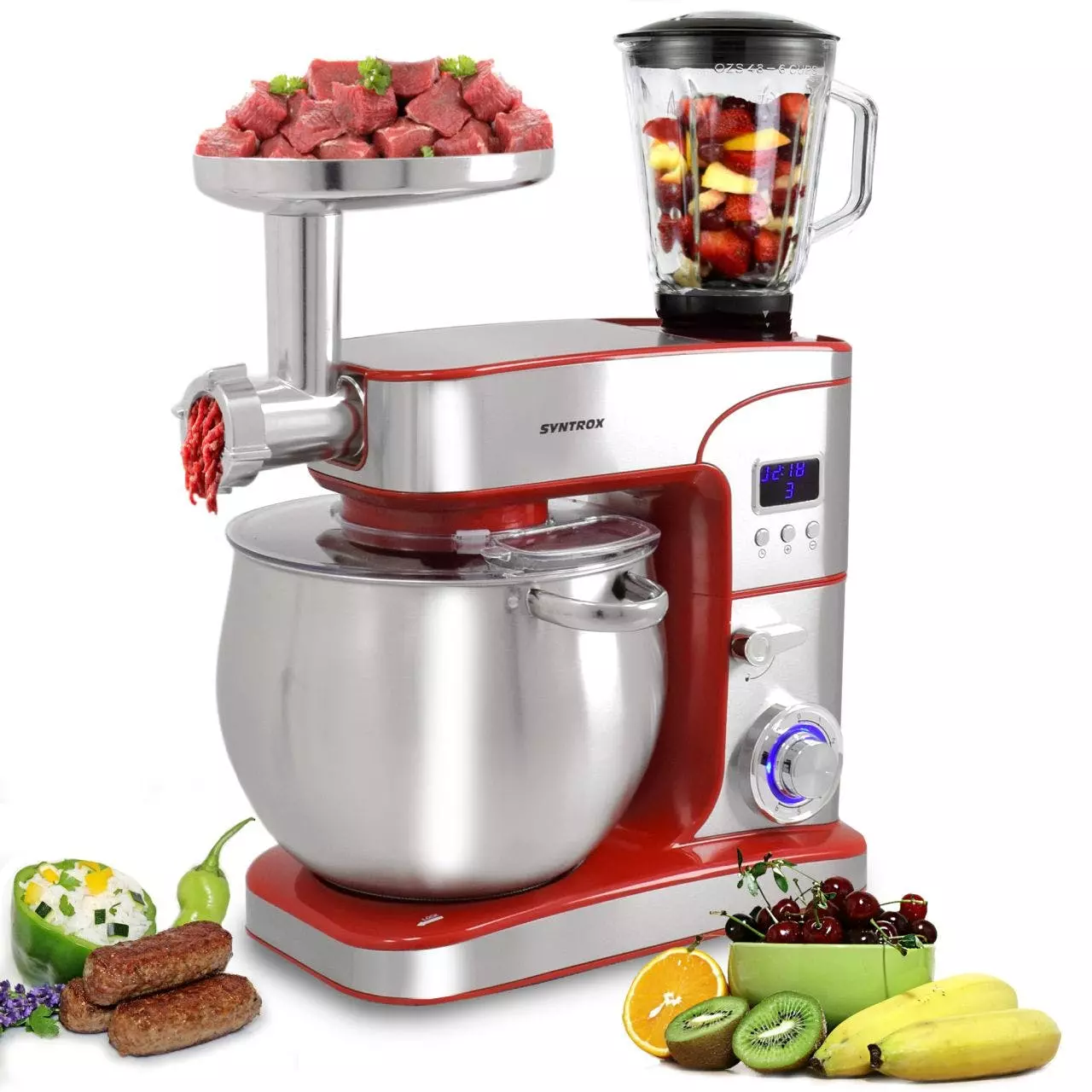 Syntrox-germany Küchenmaschine Paris Edelstahl 12 Liter Küchengerät & Fleischwolf 3 Syntrox-germany Küchenmaschine Paris Edelstahl 12 Liter Küchengerät & Fleischwolf