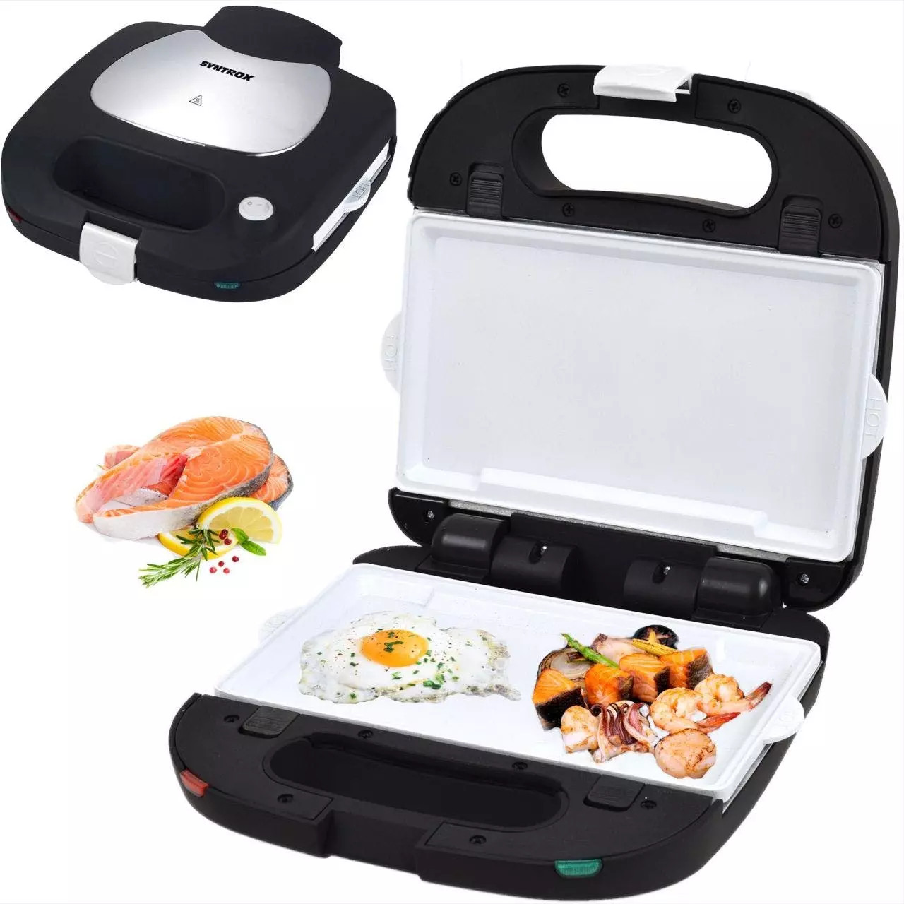 Syntrox-germany Multimaker SM-1500W Mit Einem Satz Wechselplatten 2 Syntrox-germany Multimaker SM-1500W Mit Einem Satz Wechselplatten