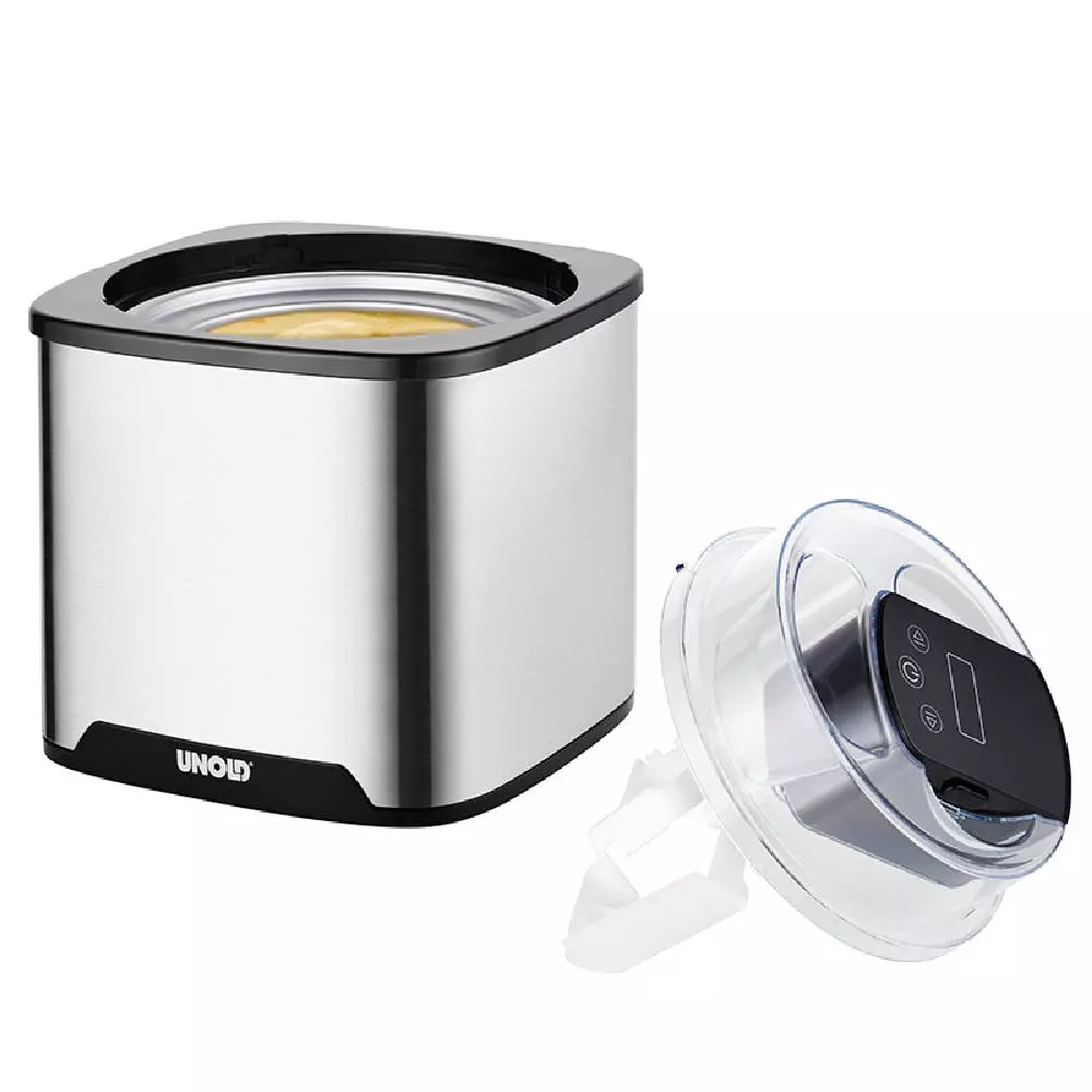 Null EISMASCHINE Gelato Ohne Kompressor (1,5 Liter Eiscreme, Edelstahl, LCD-Display, Digitaler Timer, Touch-Control Bedienfeld) 5 Null EISMASCHINE Gelato Ohne Kompressor (1,5 Liter Eiscreme, Edelstahl, LCD-Display, Digitaler Timer, Touch-Control Bedienfeld) – Bild 3